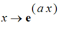 proc (x) options operator, arrow; exp(a*x) end proc