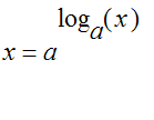 x = a^log[a](x)